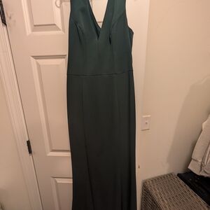Bill Levkoff Deep Green Maxi Dress